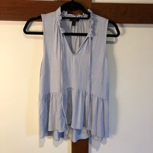 J. Crew periwinkle hi-low flowy top